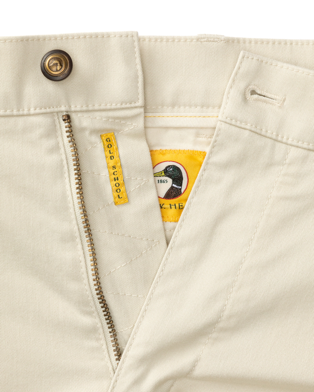 Classic Fit Gold School Chino - Stone Gold Patch