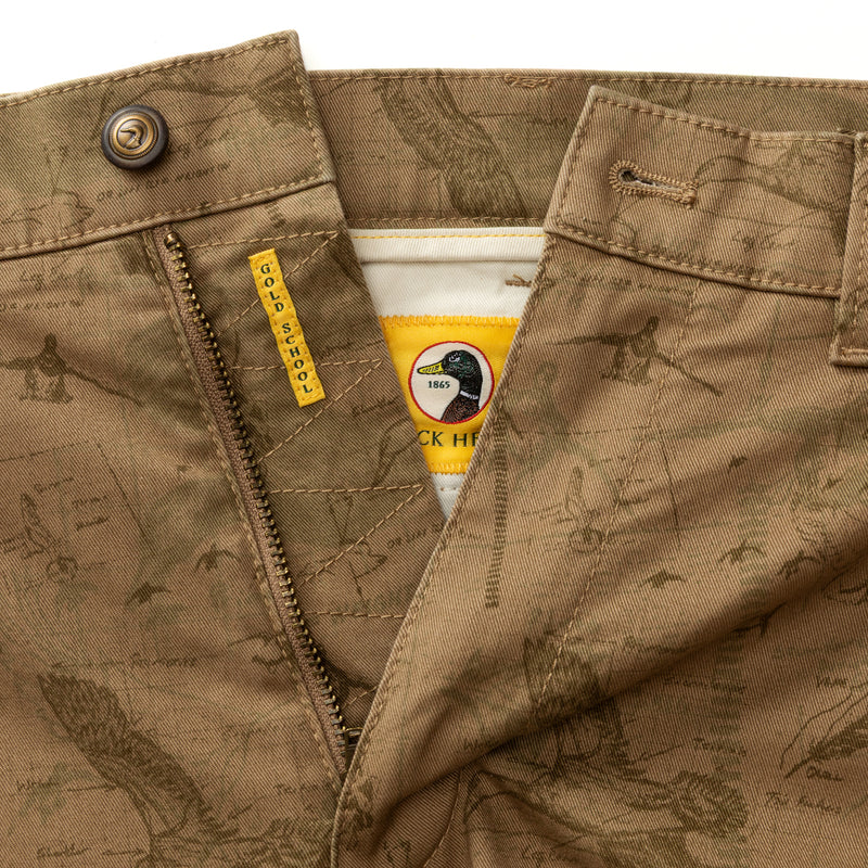 Classic Fit Gold School Chino - Mallard Blueprint