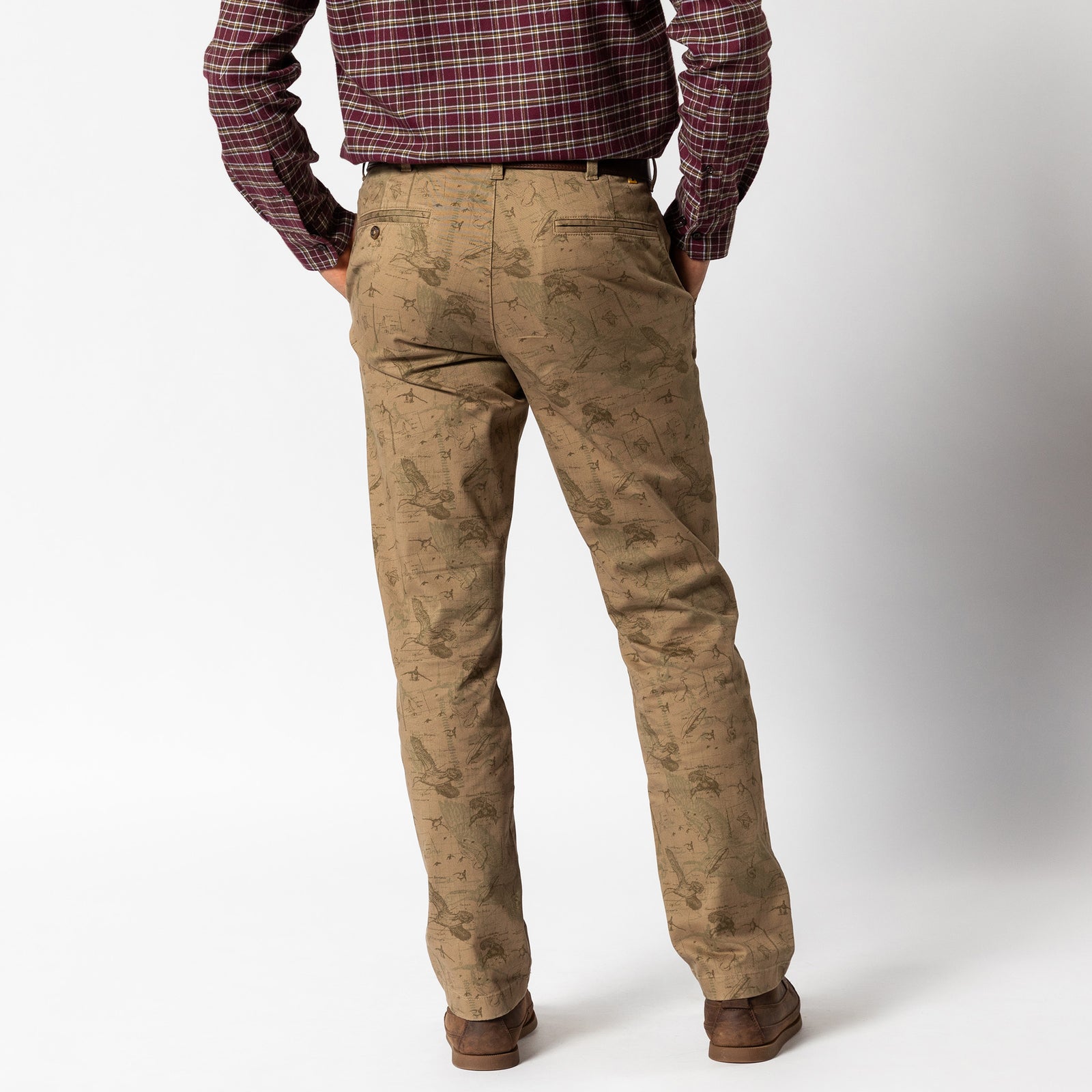 Classic Fit Gold School Chino - Mallard Blueprint