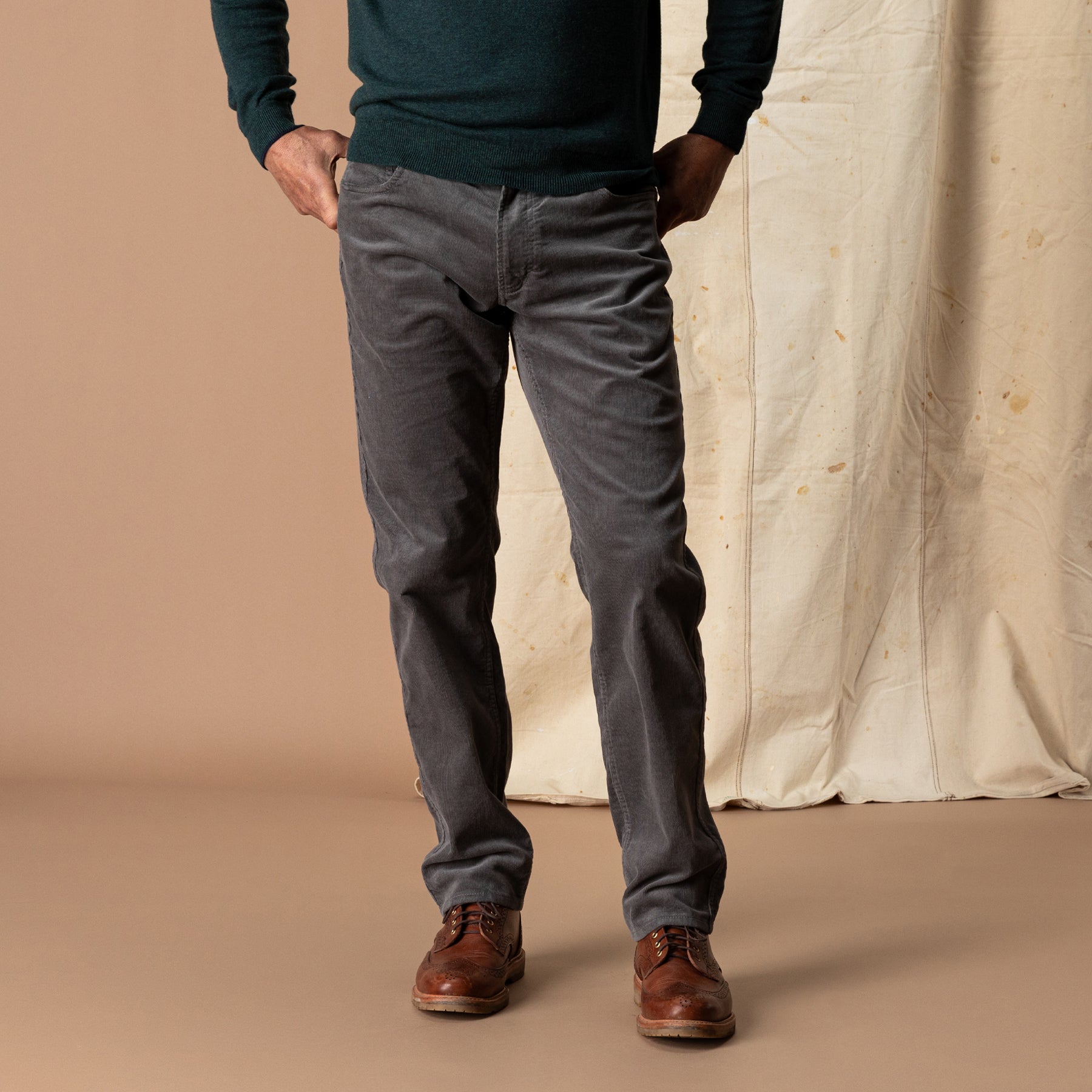 Holston Corduroy Five-Pocket - Fossil Gray
