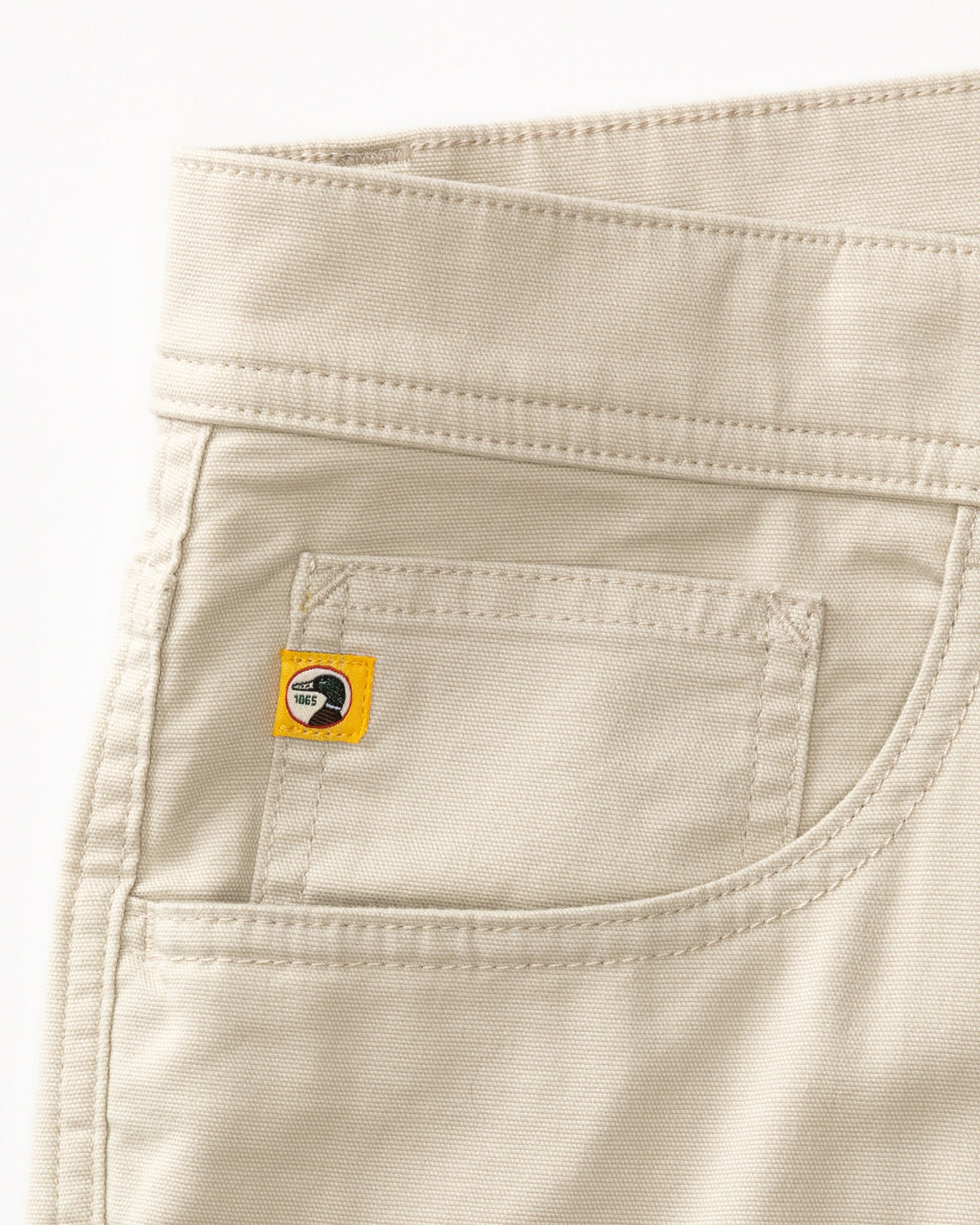 Classic Fit Pinpoint Canvas Five-Pocket - Stone