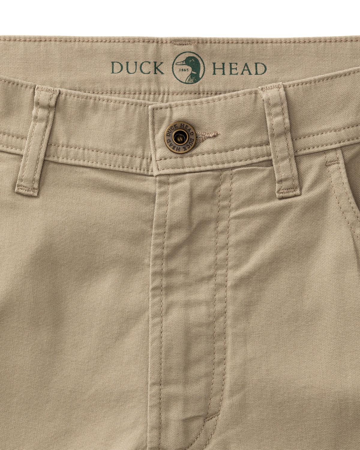 Classic Fit Pinpoint Canvas Five-Pocket - Khaki