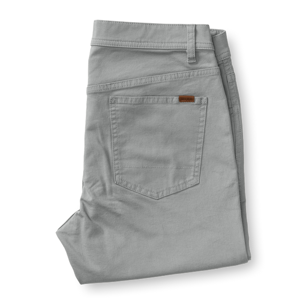 Classic Fit Pinpoint Canvas Five-Pocket - Shadow Grey