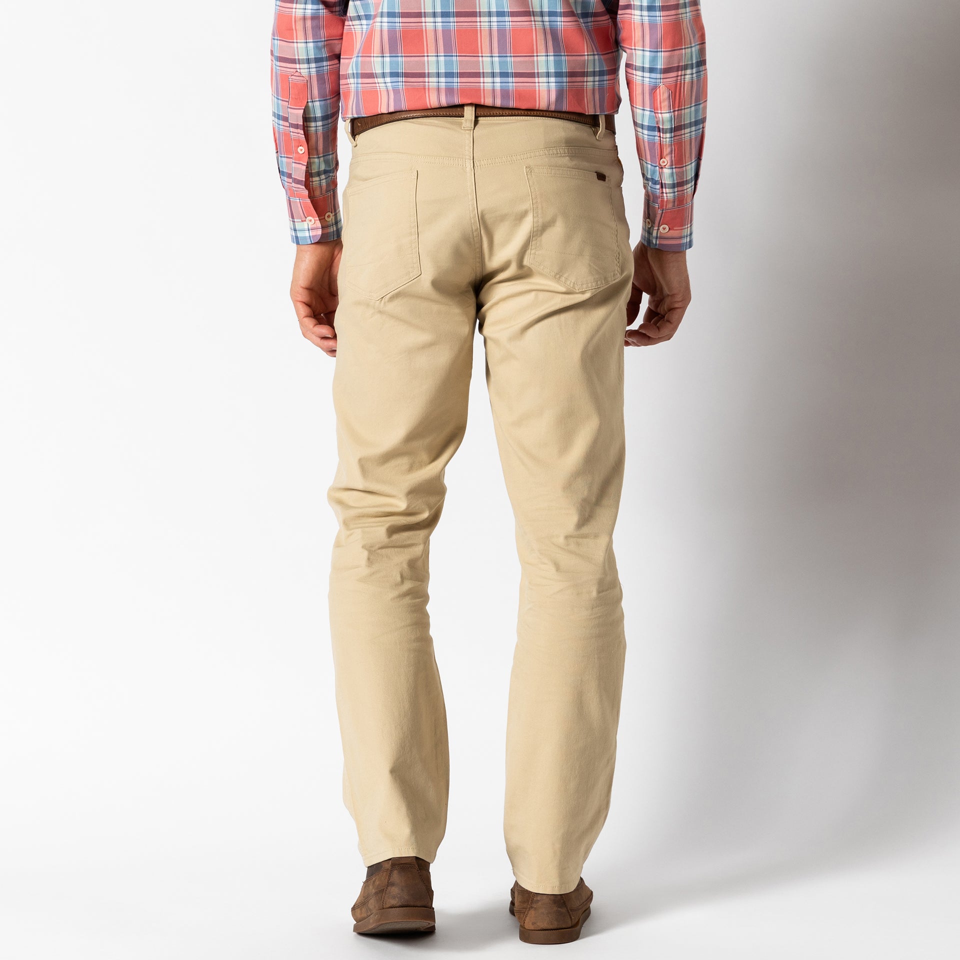 Classic Fit Pinpoint Canvas Five-Pocket - Sand