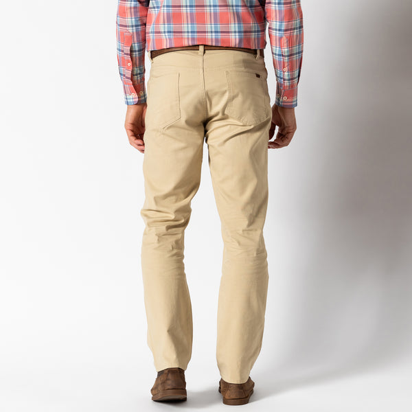Classic Fit Pinpoint Canvas Five-Pocket - Sand