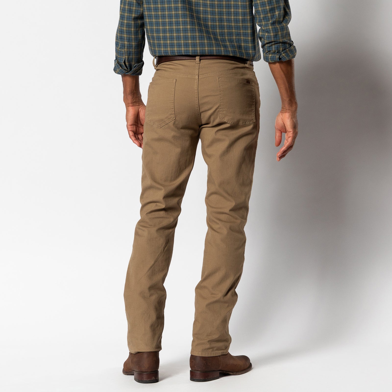 Classic Fit Pinpoint Canvas Five-Pocket - Weathered Oak