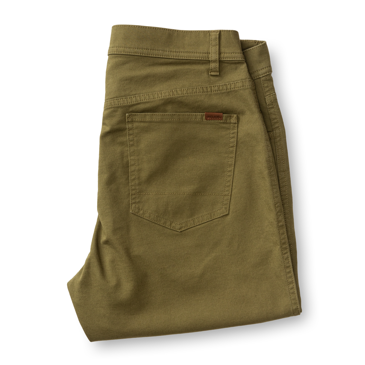 Classic Fit Pinpoint Canvas Five-Pocket - Moss Green