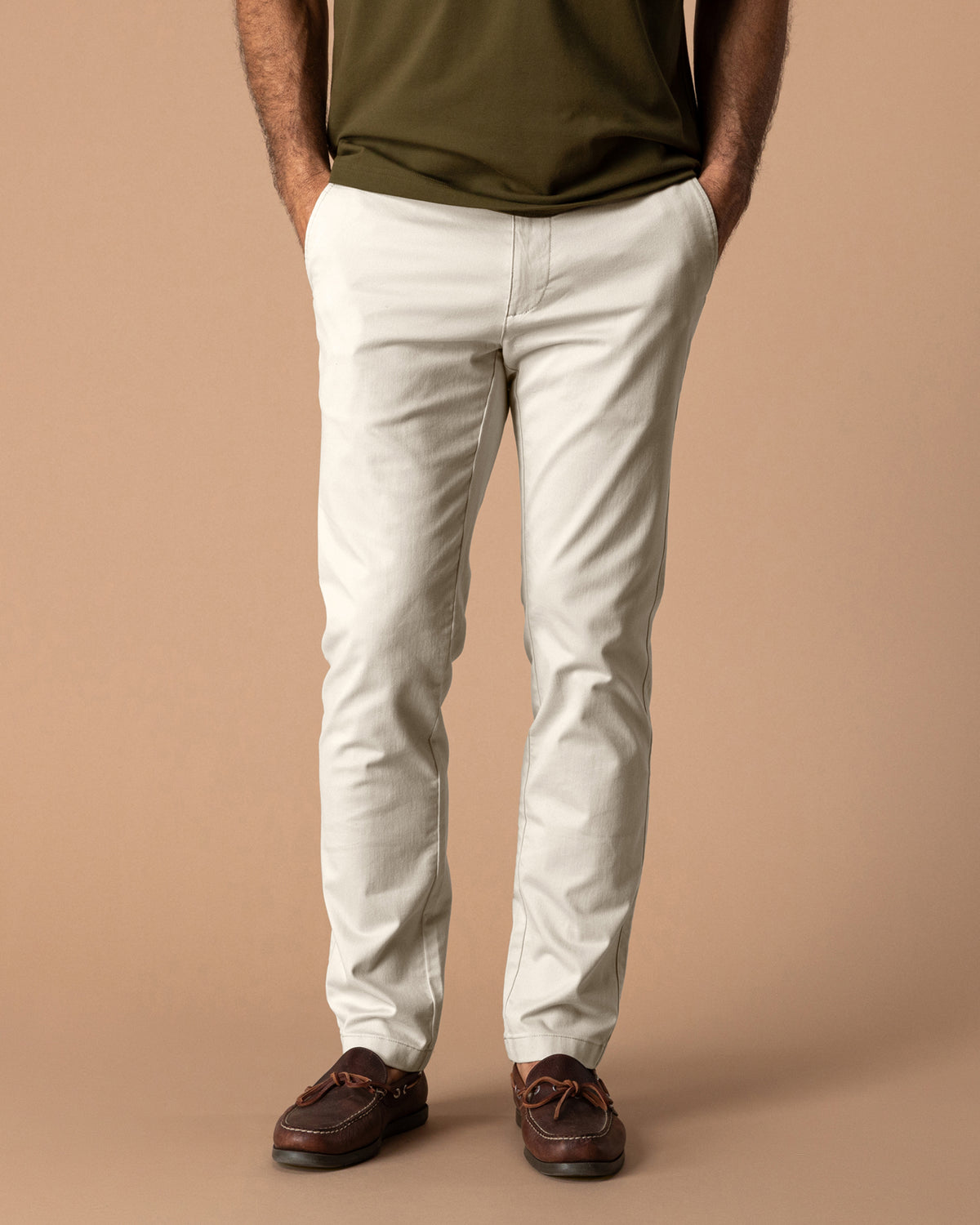 Slim Fit Gold School Chino - Stone