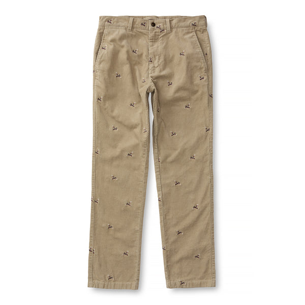 Bradbury Wide-Wale Corduroy Chino - Khaki EMB