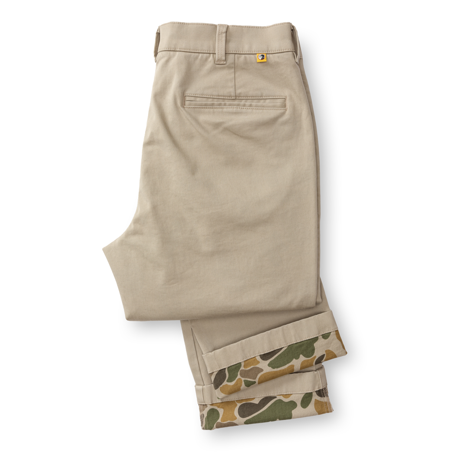 Classic Fit Brushed Back Gold School Chino - Khaki