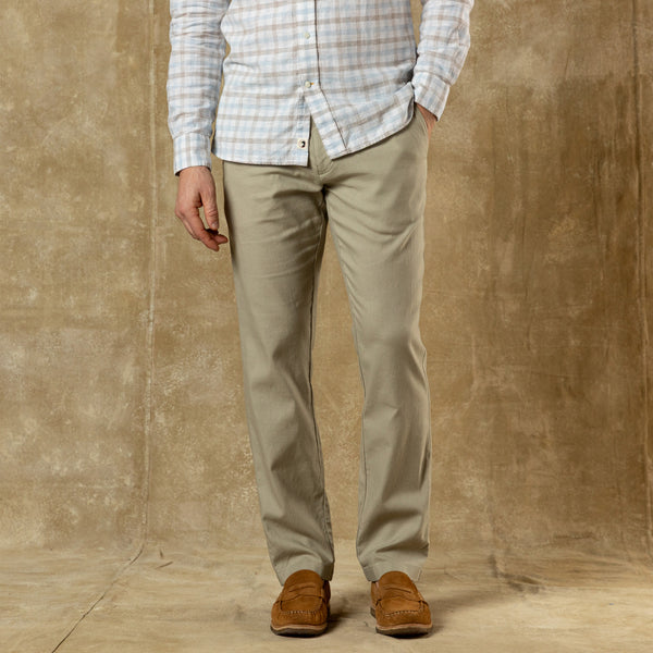 Classic Fit Linen Gold School Chino