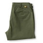 Cotton Wool Herringbone Gold School Chino - Duck Green