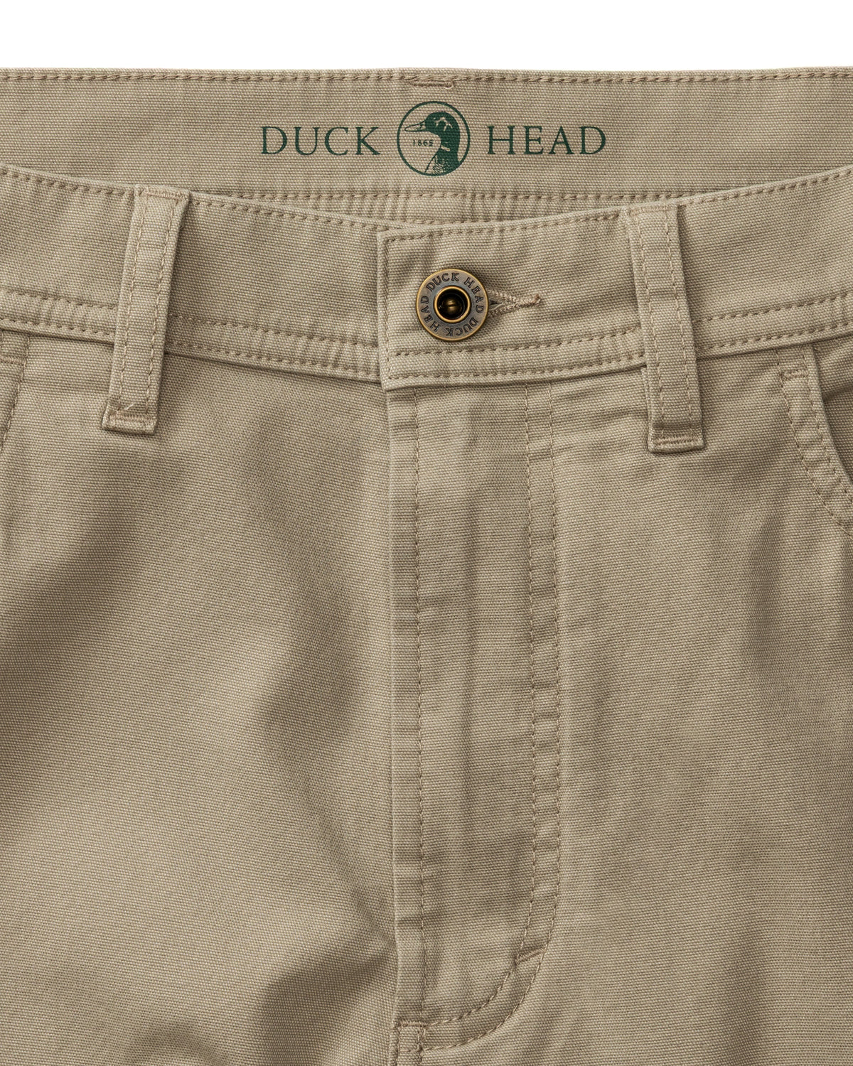 Slim Fit Pinpoint Canvas Five-Pocket - Khaki