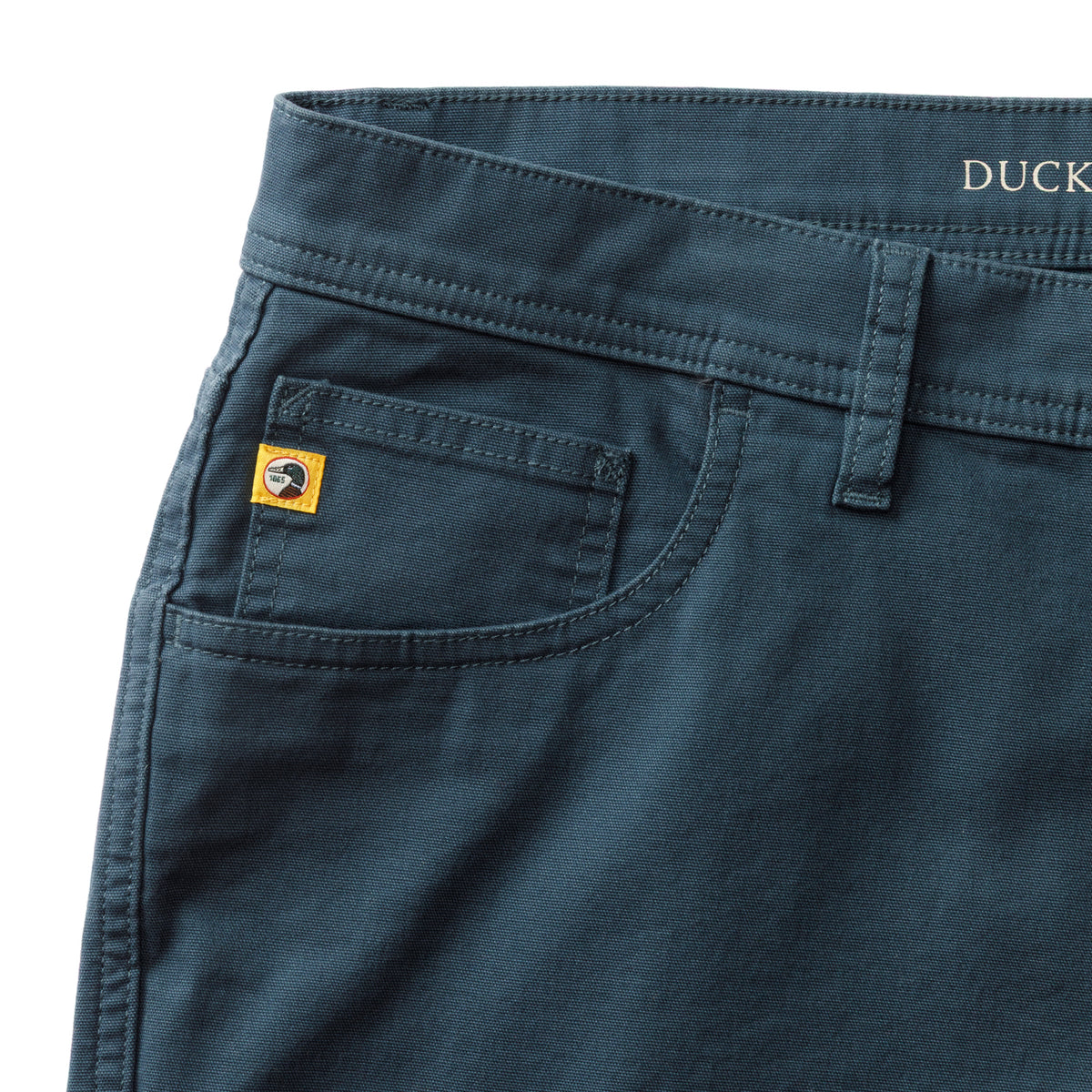 Slim Fit Pinpoint Canvas Five-Pocket - Midnight Navy