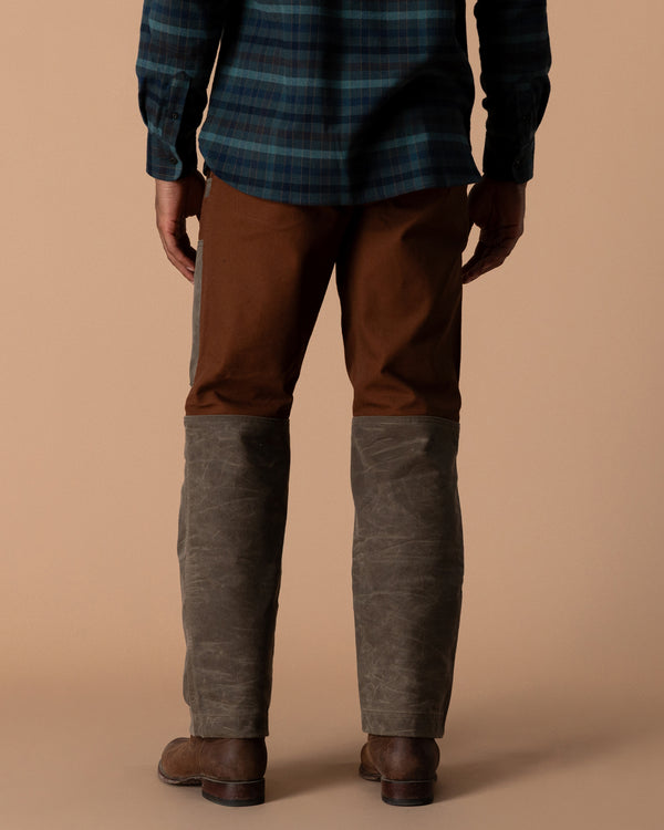 Waxed Duck Canvas Briar Pant - Nutmeg Brown