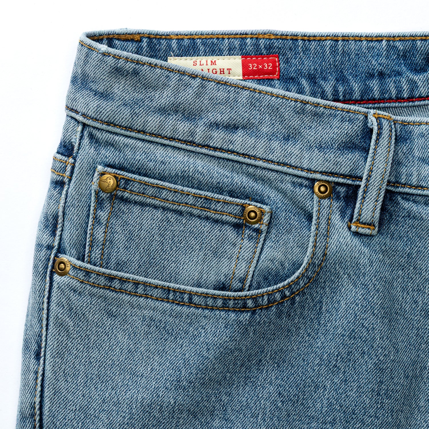 Slim Straight Denim - Light Wash