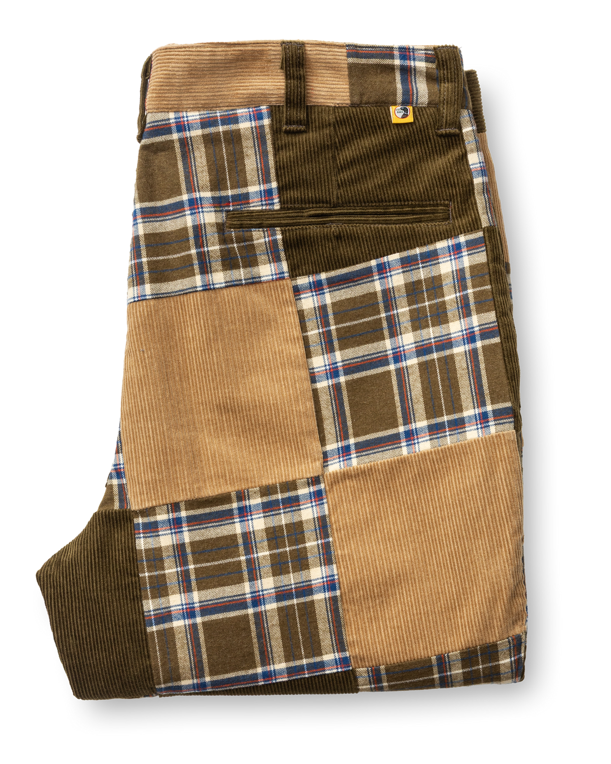 Flannel Corduroy Patchwork Gold School Chino - Multi