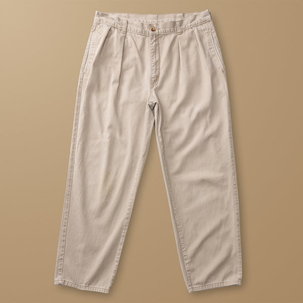 Khaki Pleated Chino 34W/30L