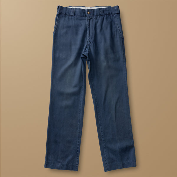 Blue Pleated Chino - 30W/34L