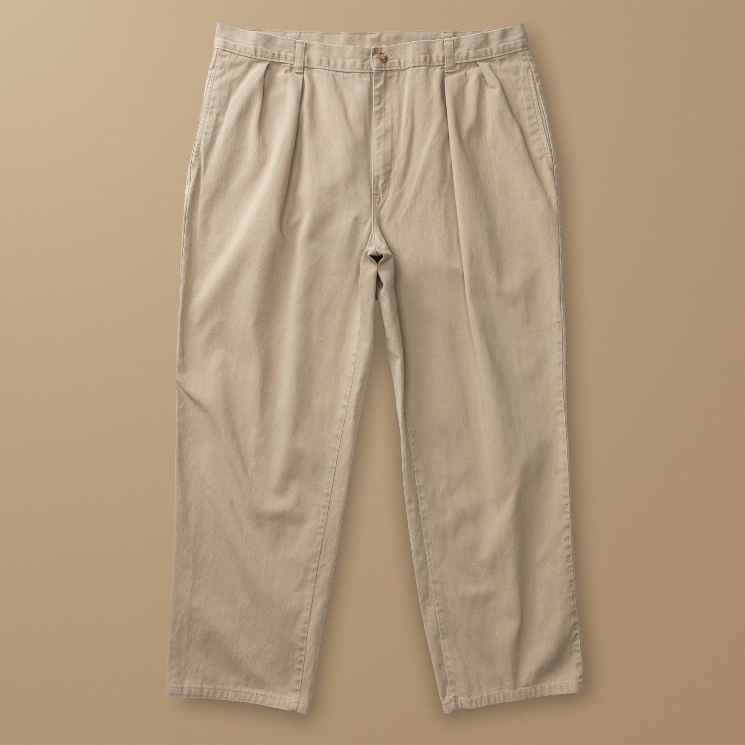 Khaki Pleated Chino 42W/32L