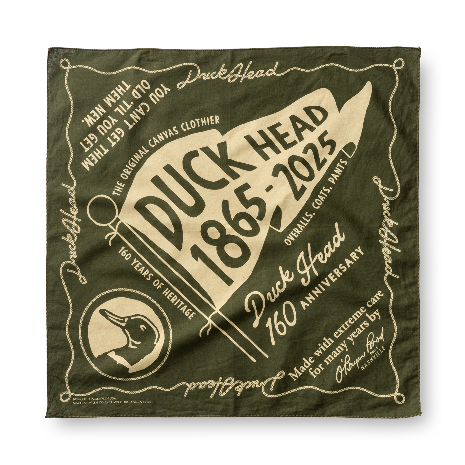 160th Anniversary Bandana - Forest Green
