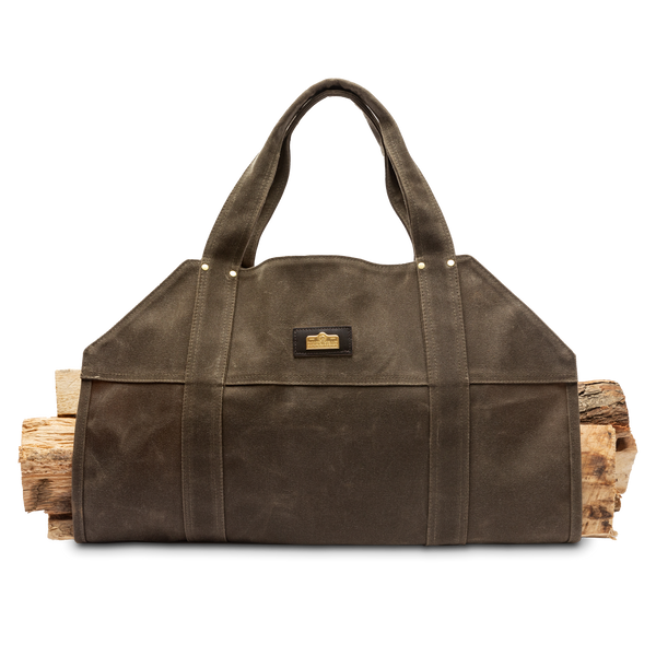 Waxed Canvas Log Carrier