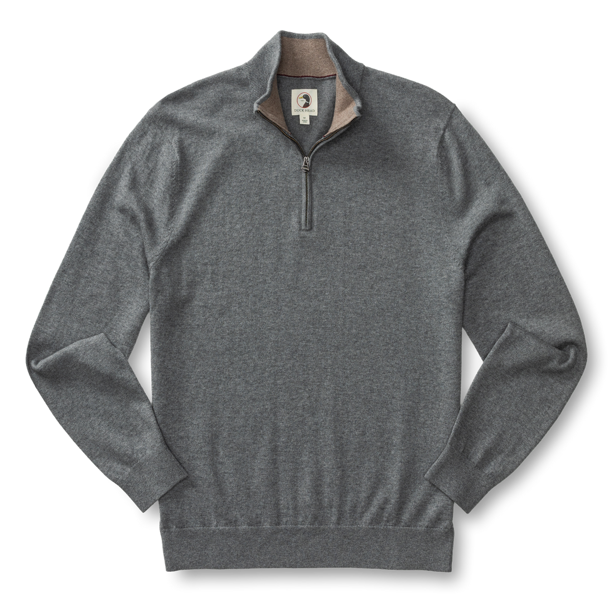 Ridley Cotton Cashmere 1/4 Zip Sweater - Monument Gray Heather