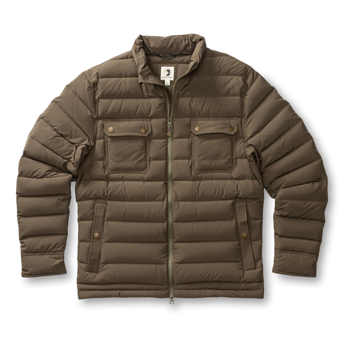 Atherton Down Quilted Jacket - Crocodile Brown