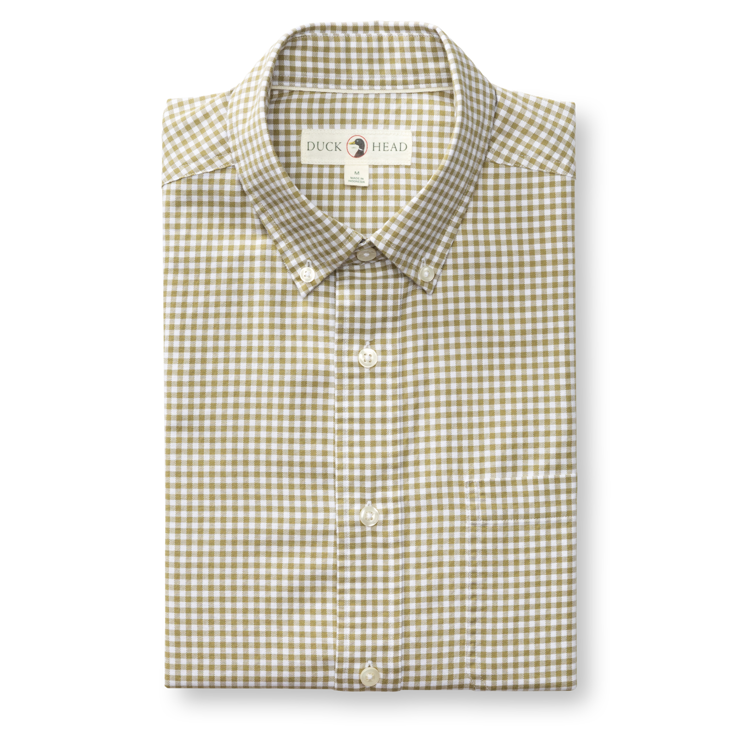Cotton Oxford Sport Shirt - Ryder Gingham - Mossed Stone