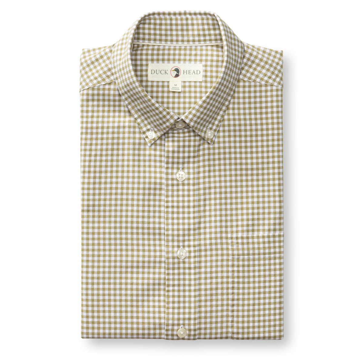 Cotton Oxford Sport Shirt - Ryder Gingham - Mossed Stone