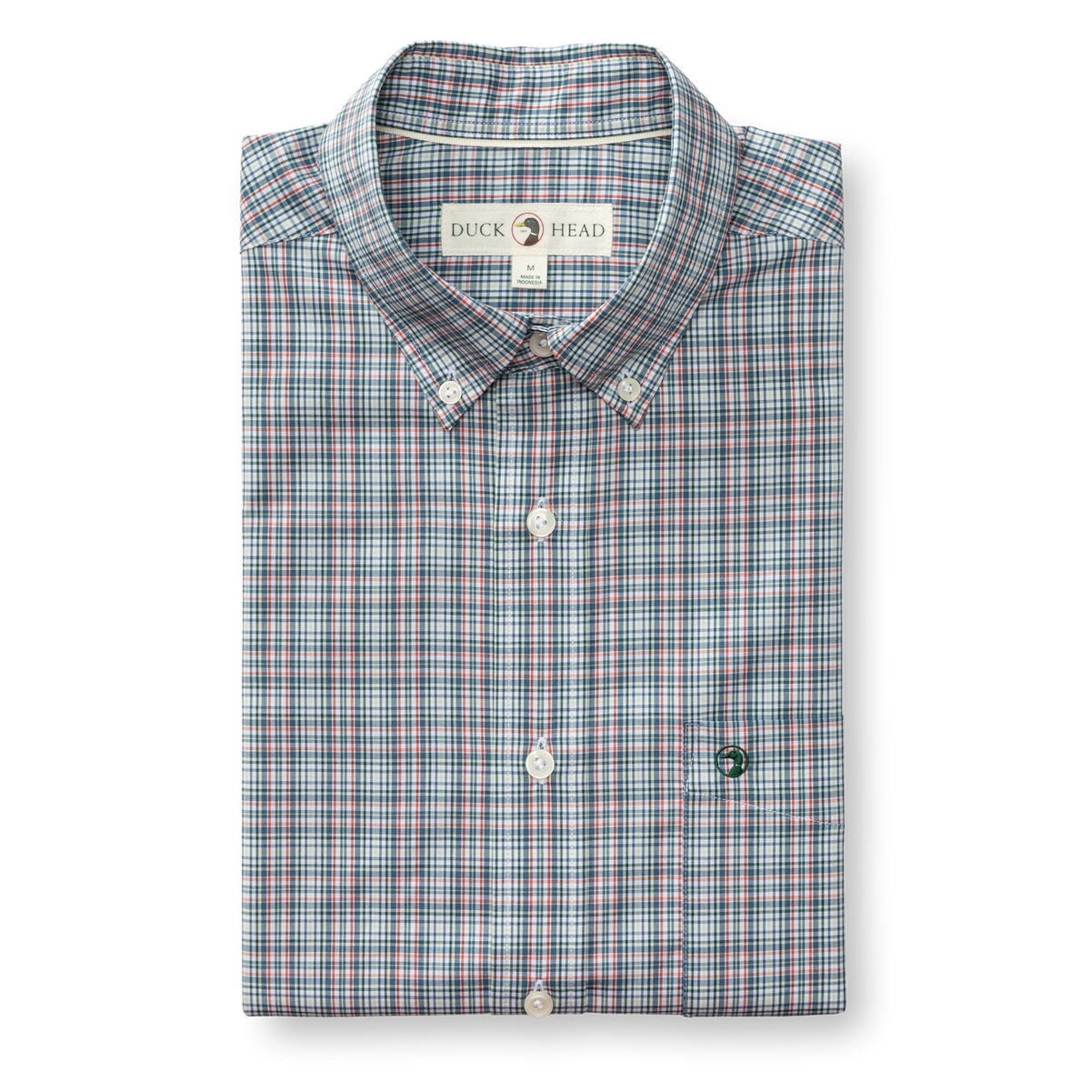 Performance Poplin Sport Shirt - Winstead Plaid - Stormy Teal