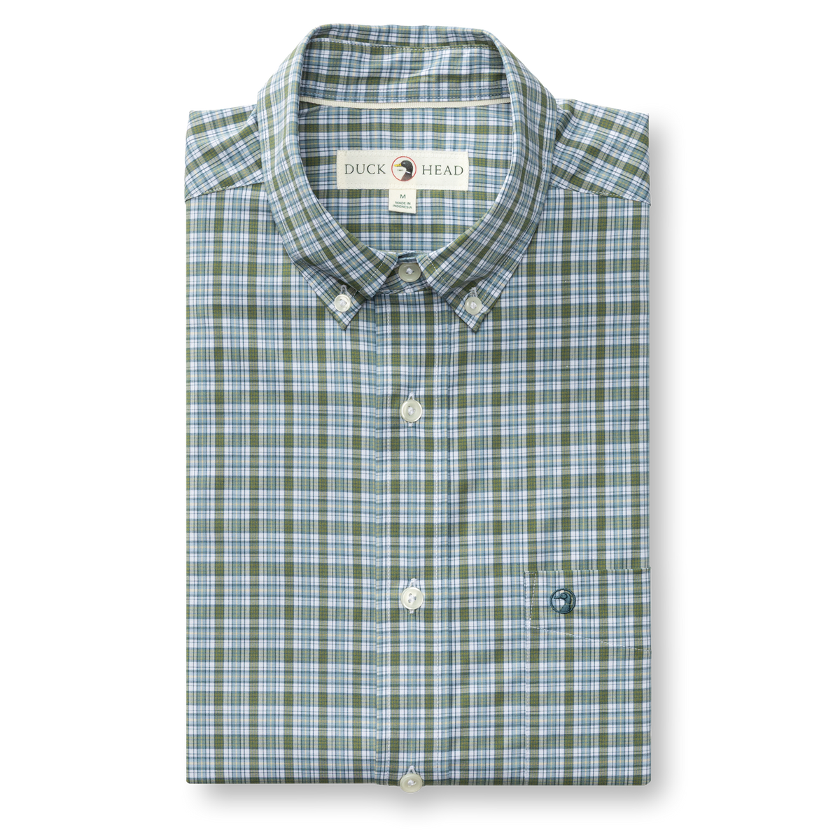Performance Poplin Sport Shirt - Denton Plaid - Mossy Bark