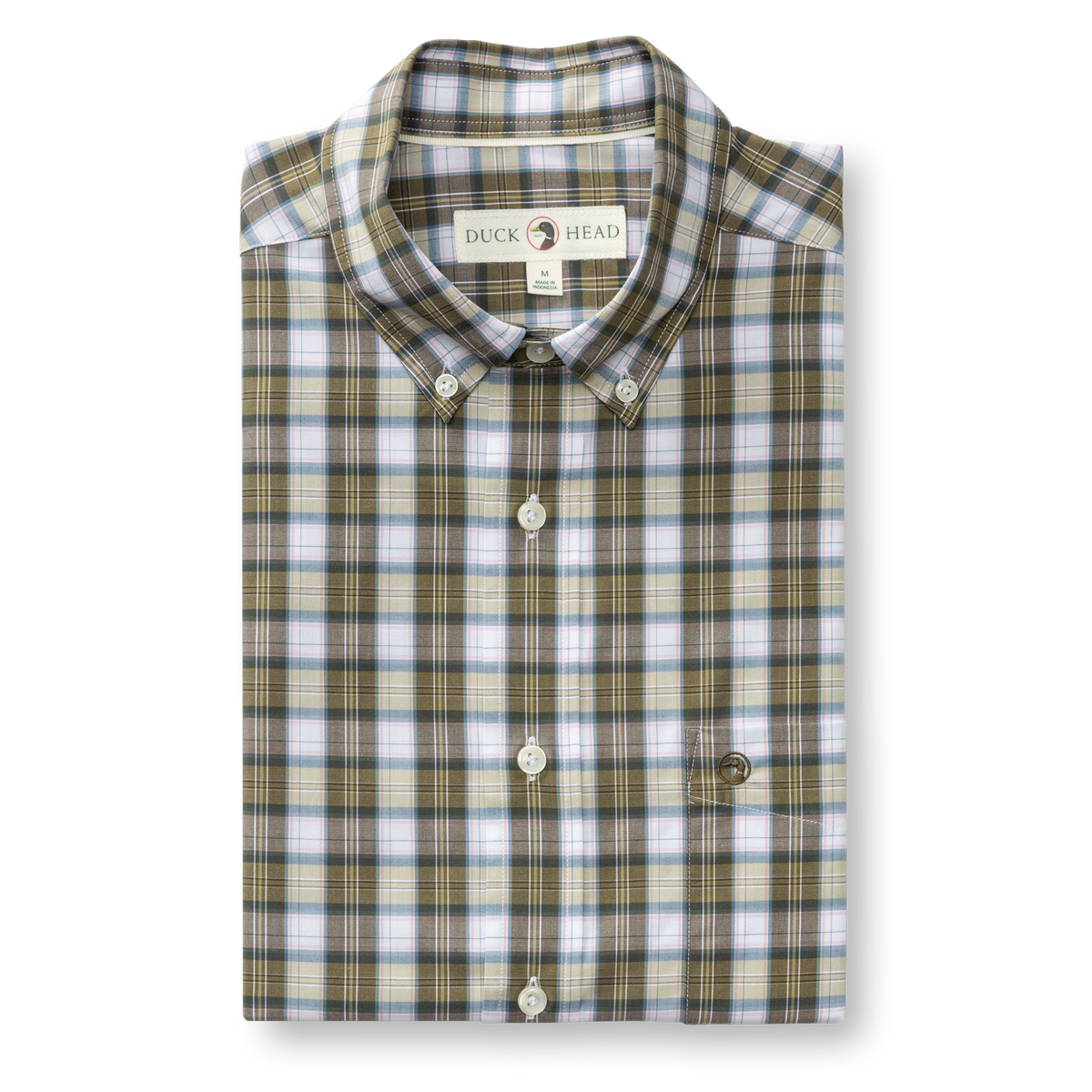 Performance Poplin Sport Shirt - Aldridge Plaid - Dark Olive
