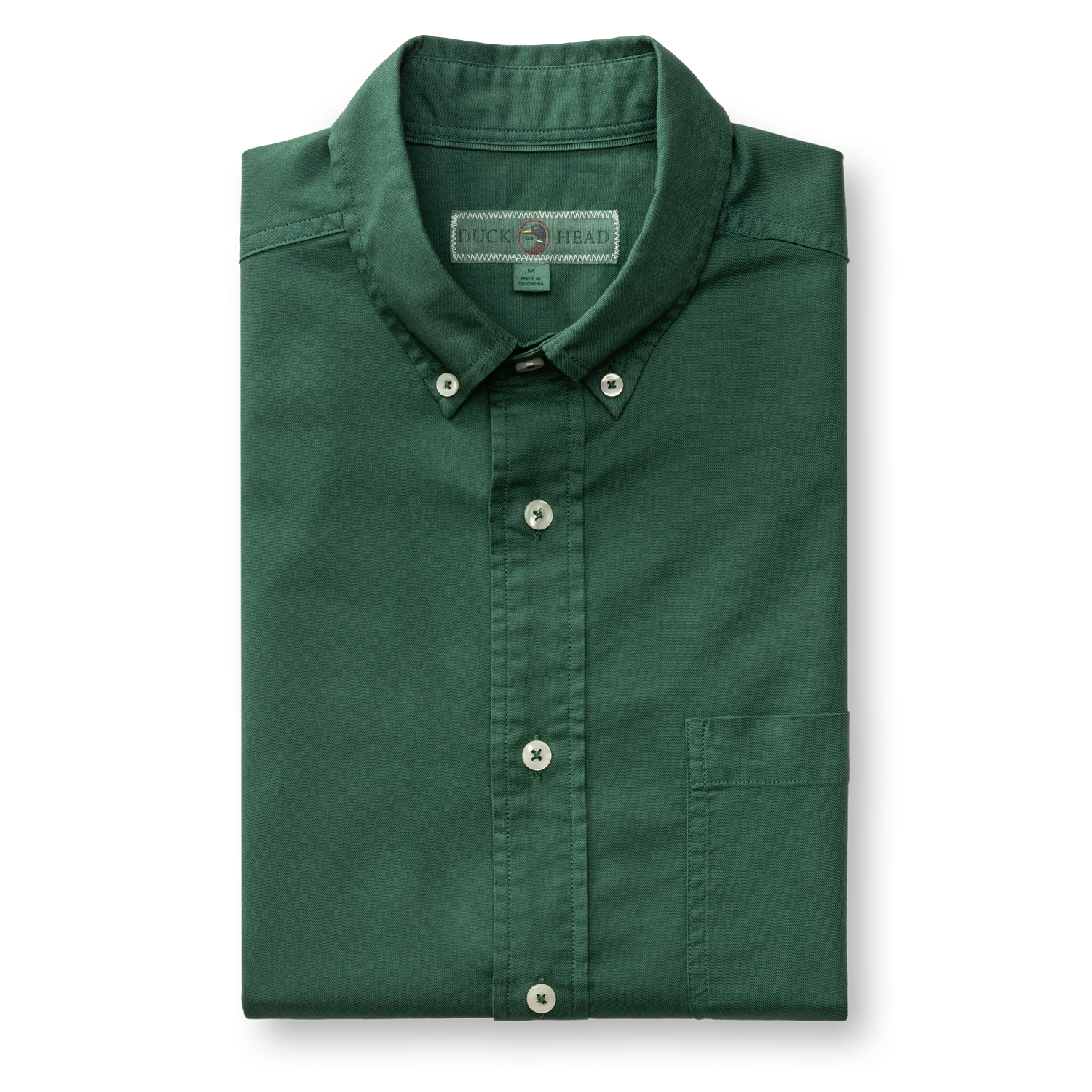 Cotton Oxford Sport Shirt - Beck Solid - Hunter Green