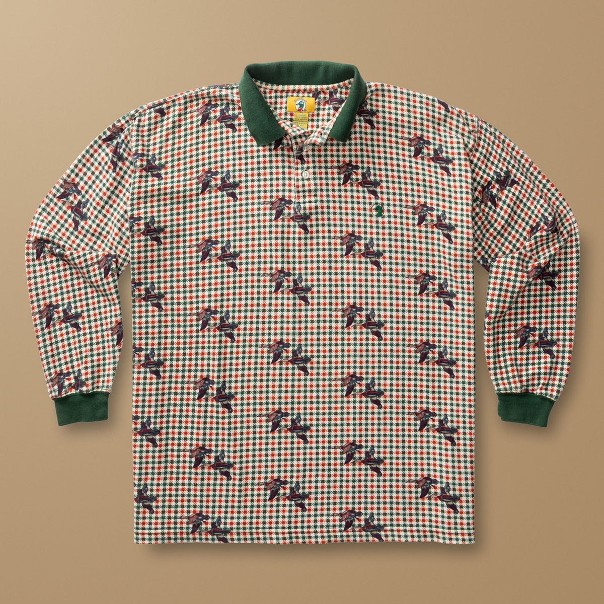Duck Head Houndstooth Mallard Polo XL - Duck Head Vintage
