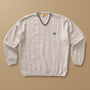 Duck Head Crest V-Neck Sweater L - Duck Head Vintage