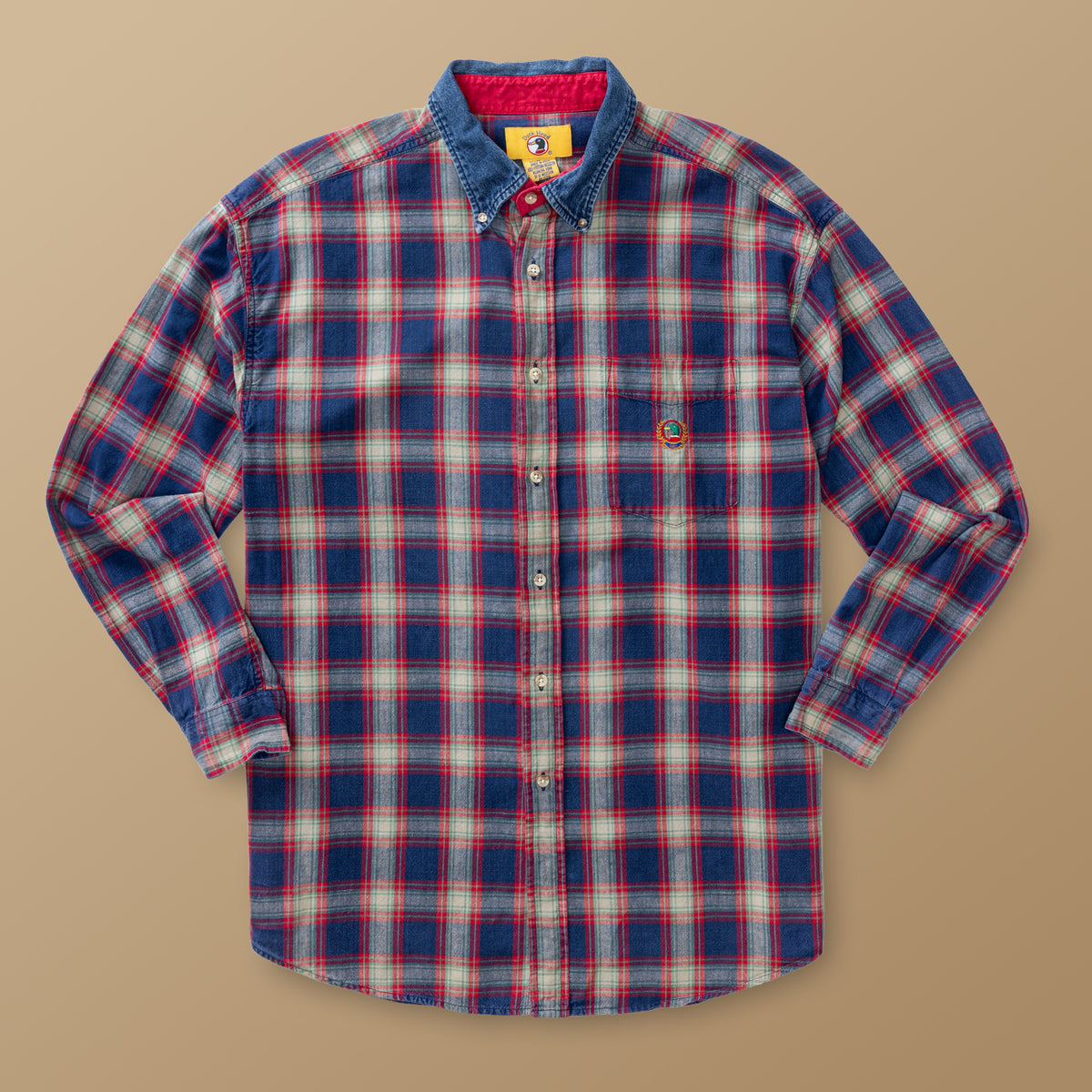 Blue And Red Plaid Sport Shirt XL - Duck Head Vintage