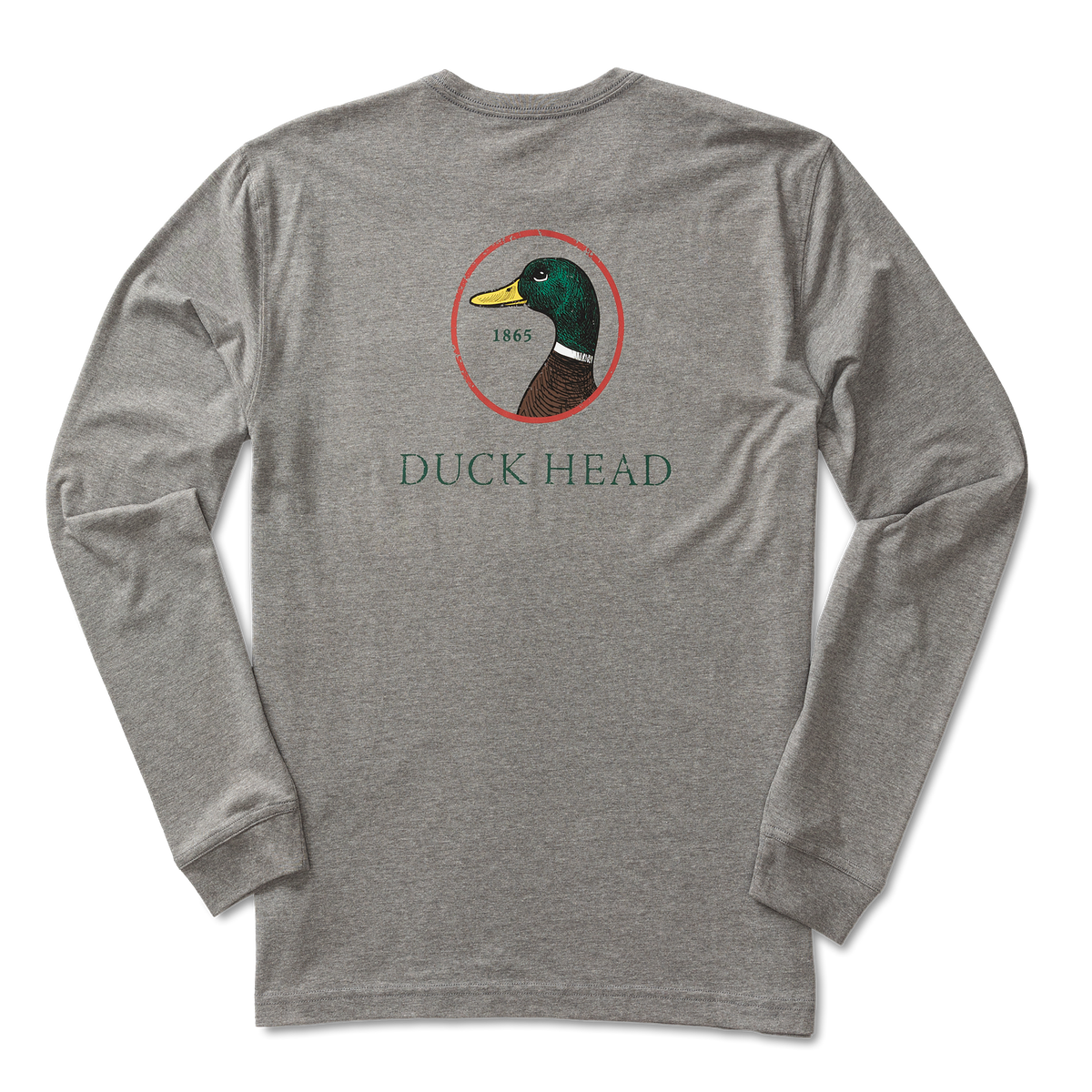 Logo Long Sleeve T-Shirt - Heather Grey – Duck Head