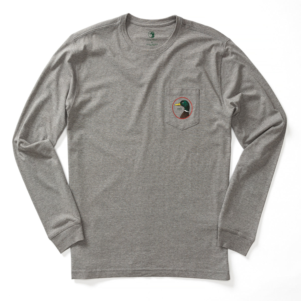 Logo Long Sleeve T-Shirt - Heather Grey – Duck Head