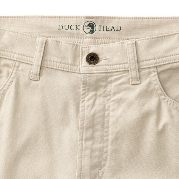 Classic Fit Pinpoint Canvas Five-Pocket - Stone
