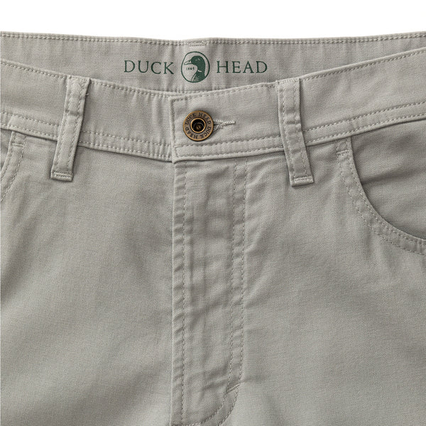 Classic Fit Pinpoint Canvas Five-Pocket - Limestone Gray