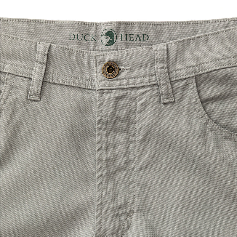Classic Fit Pinpoint Canvas Five-Pocket - Limestone Gray