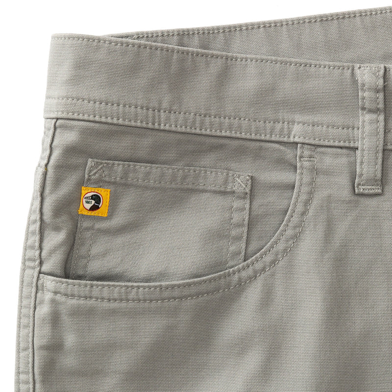 Classic Fit Pinpoint Canvas Five-Pocket - Limestone Gray