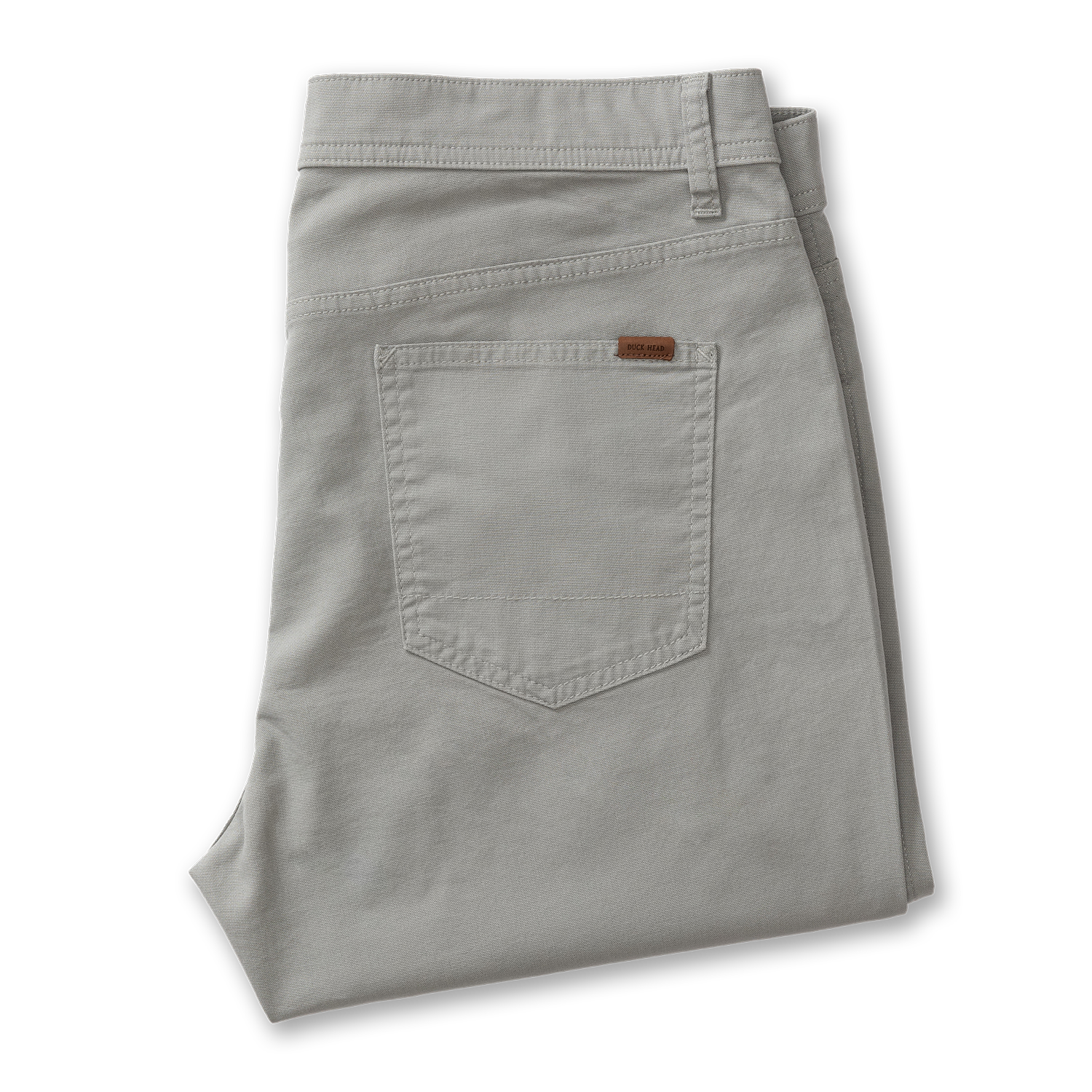 Classic Fit Pinpoint Canvas Five-Pocket - Limestone Gray