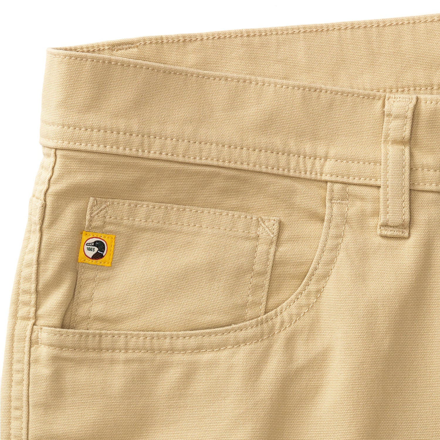 Classic Fit Pinpoint Canvas Five-Pocket - Sand