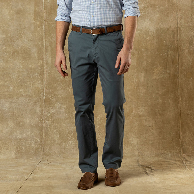 Classic Fit Gold School Chino - Stormy Blue