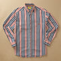 Striped Cotton Sport Shirt L - Duck Head Vintage