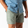 7" Linen Gold School Chino Short - Shadow Green