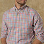 Cotton Twill Sport Shirt - Pratt Plaid - Rosewood
