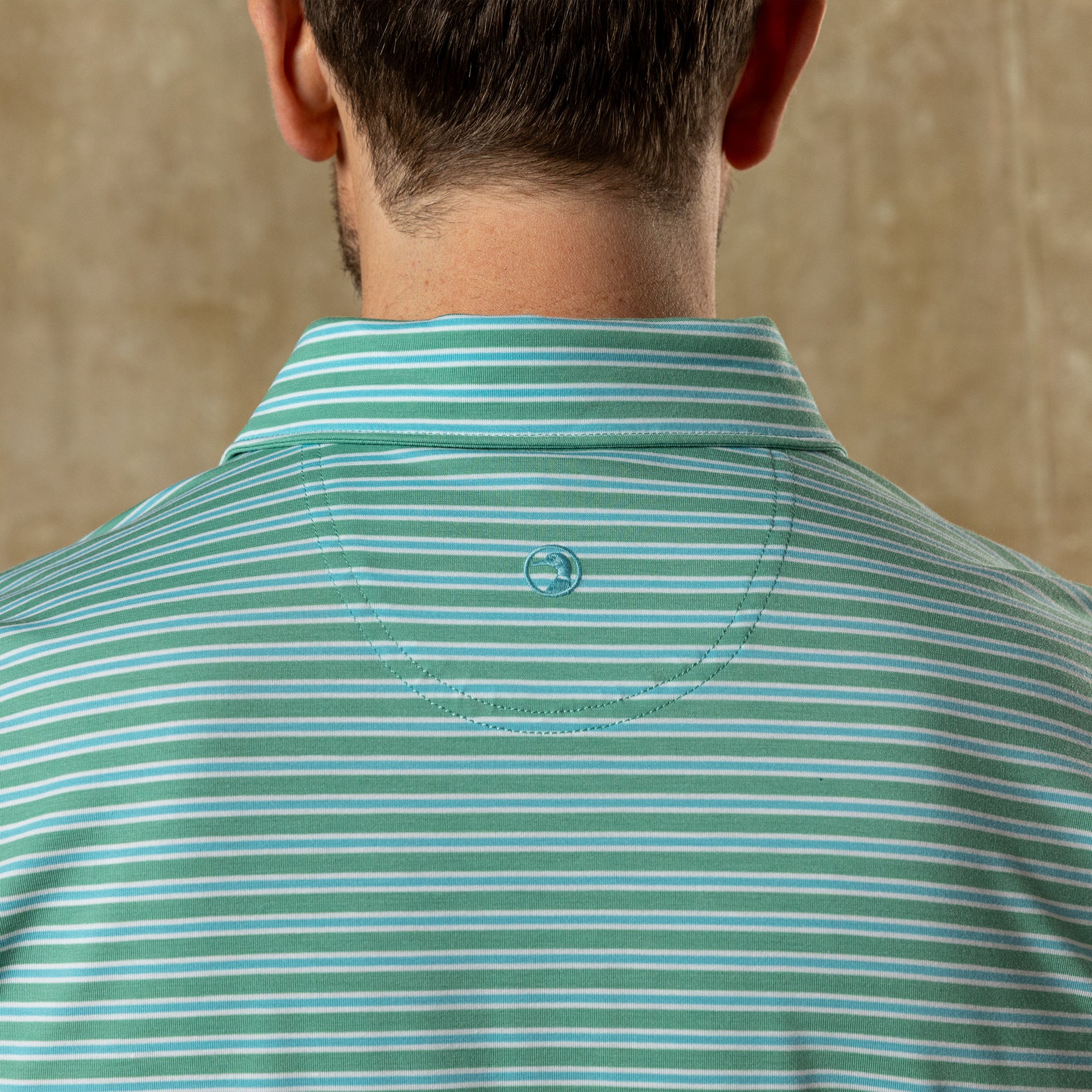 Summerford Performance Jersey Polo - Pierce Stripe - Aspen Green